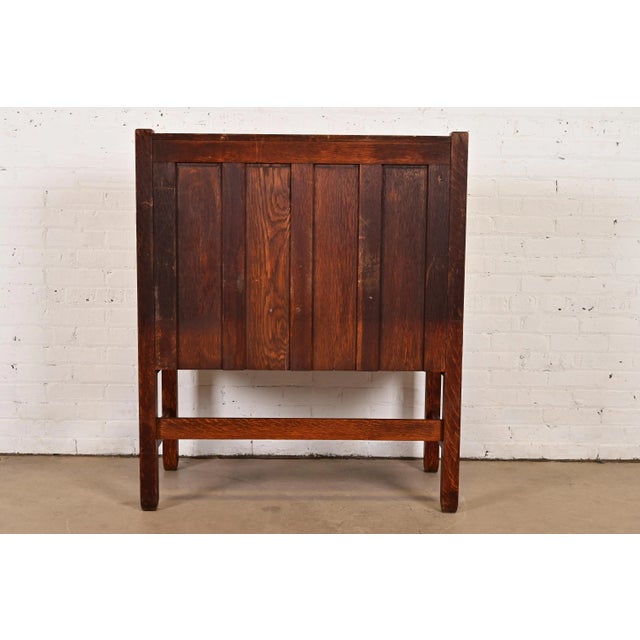 Stickley Brothers Antique Mission Oak Arts & Crafts Drop Front Secretary Desk, Circa 1900 For Sale - Image 12 of 14