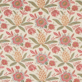 Schumacher Lafayette Botanical Fabric in Document For Sale