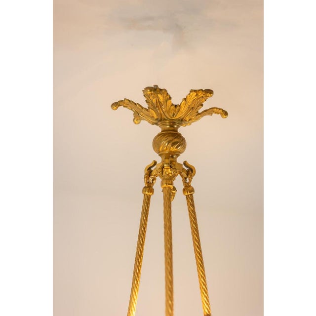 Gold Louis XVI Style Chandelier in Gilded Bronze, 1900s For Sale - Image 8 of 17
