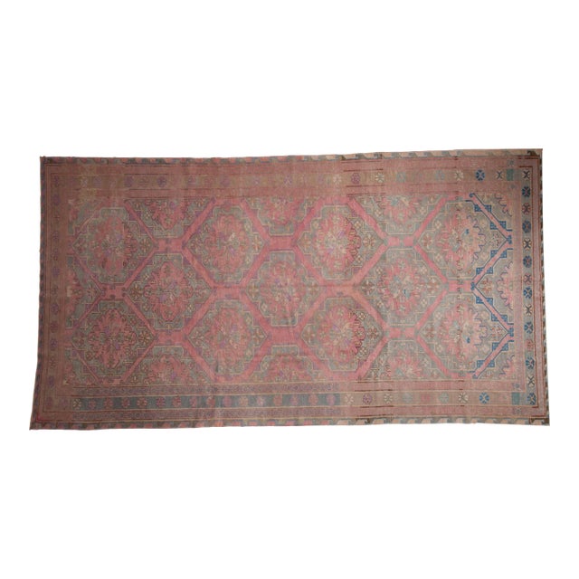 Vintage Distressed Soumac Rug Runner - 6'9" X 12'6" For Sale