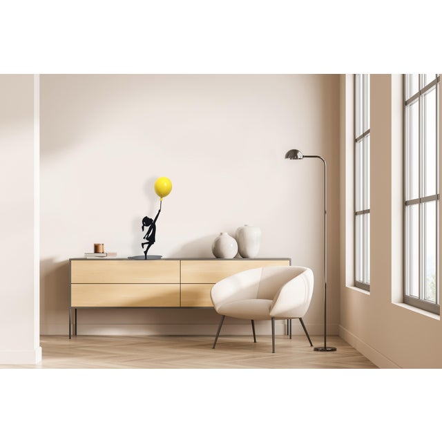 Hope (3/30) - Original Figurative Metal Sculpture With Glossy Yellow Balloon by Nayla Saroufim For Sale - Image 9 of 10
