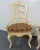 Country French Cream Distressed Ladderback Arm Chairs -A Pair For Sale - Image 4 of 7