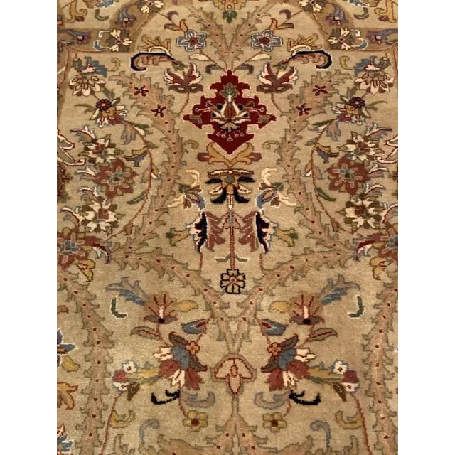 Pasargad Camel Color Fine Hand Knotted Tabriz Gallery Size Runner Rug 6' X 18' For Sale - Image 4 of 8