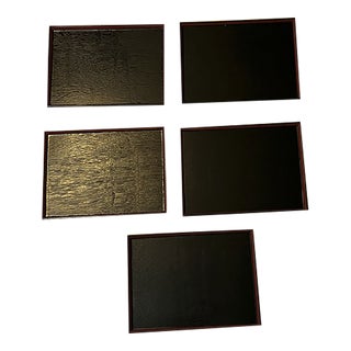 1980s Japanese Traditional Lacquerware Trays- Set of 5 For Sale