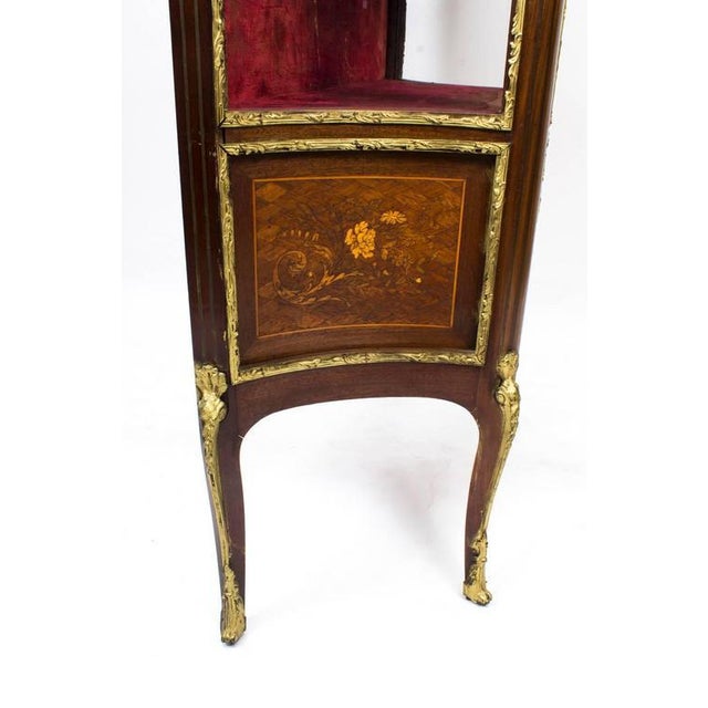 Wood 19th Century French Louis Revival Parquetry Display Cabinet For Sale - Image 7 of 10