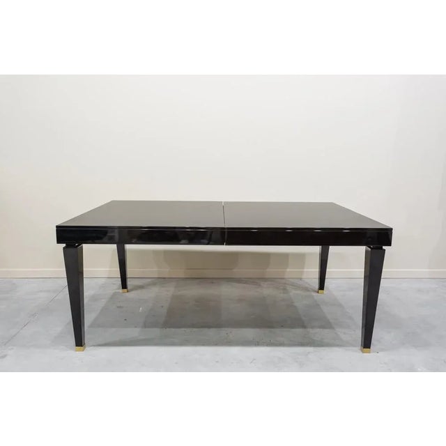 Black Vintage Lacquered Wooden Dining Table, 2000s For Sale - Image 8 of 8