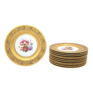 Set of Twelve Hutschenreuther Plates, Germany Circa 1900 For Sale