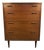 Mid 20th Century Modern 4-Drawer Walnut Highboy Dresser For Sale