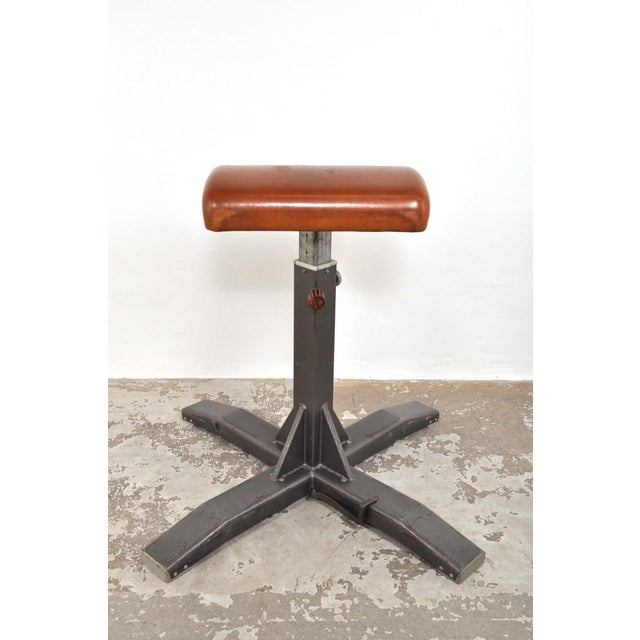 1950s Vintage Leather Gymnastic Horse, 1950s For Sale - Image 5 of 13