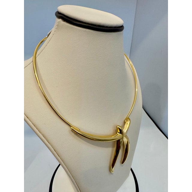 Tiffany and Co. Tiffany & Co Elsa Peretti Vintage Choker/ Necklace, 18K Yellow Gold 49 gm For Sale - Image 4 of 18