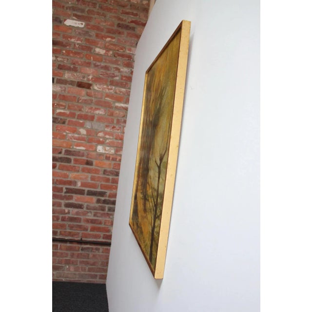 1970s Gill Levin "Lakeside" Landscape Oil on Canvas For Sale - Image 5 of 12