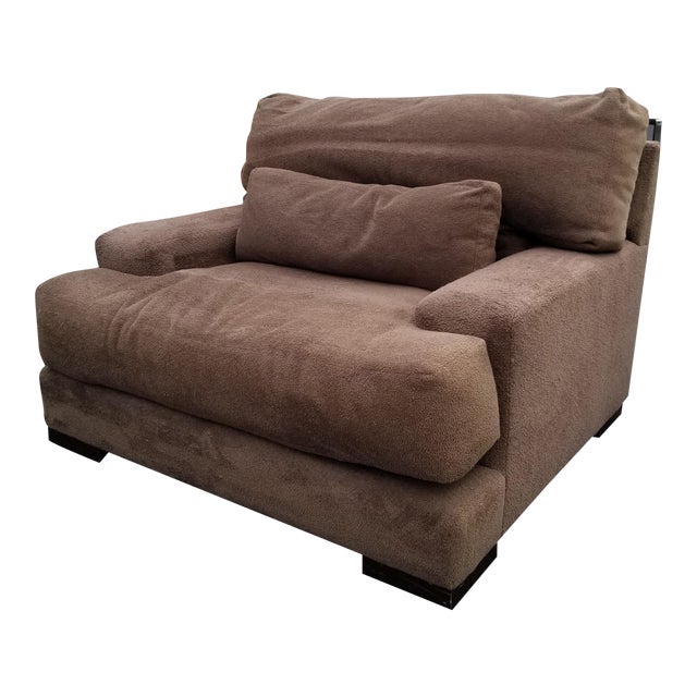 Vintage Oversized Comfy Contemporary Down Feather Filled Chair Loveseat Chairish Check out our loveseat chair selection for the very best in unique or custom, handmade pieces from our living room furniture shops. vintage oversized comfy contemporary down feather filled chair loveseat