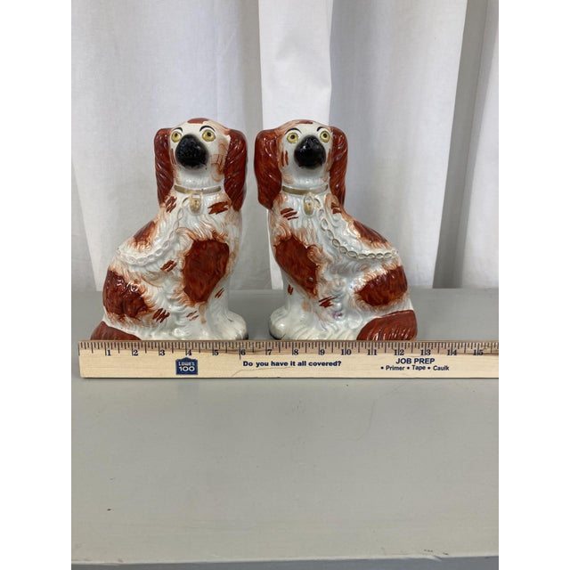 Late 19th Century Pair of Staffordshire Terrers For Sale - Image 5 of 7