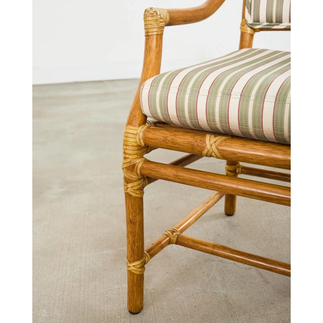 Set of Ten McGuire Rattan X-Back Dining Chairs For Sale - Image 14 of 18