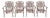Late 20th Century Cast Aluminum Basketweave Lattice Rattan Patio Outdoor Chairs (B) - Set of 4 For Sale