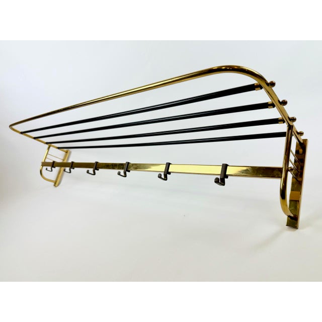 Mid-Century Modern Brass Coat and Hat Rack, 1960s For Sale - Image 9 of 18