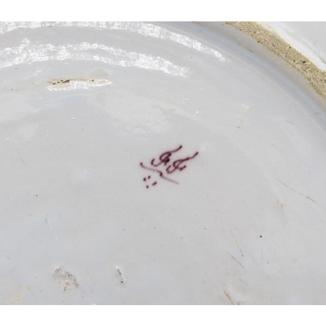 French Early 19th Century French Faience Armorial Plate For Sale - Image 3 of 5