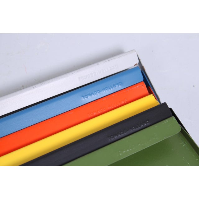 Black Modular Colored Metal Floor Rack by A. D. Dekker for Tomado, 1950s, Set of 12 For Sale - Image 8 of 17