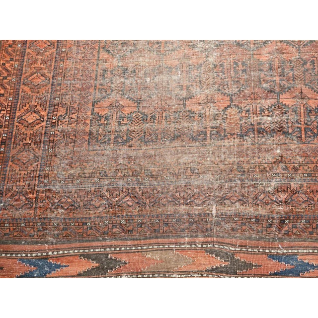 19th Century Hand-Knotted Afghan Gallery Rug in Allover Geometric Pattern For Sale - Image 12 of 18