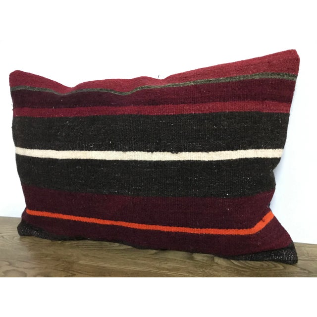 Turkish 1960s Turkish Stripe Handmade Pillow Cover For Sale - Image 3 of 6