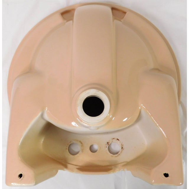 1970s Vintage Crane Vitreous China "Sun Tan" Drop-in Bathroom Sink For Sale - Image 11 of 15
