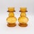 Vintage Amber Hyacinth Vase by Tamara Aladdin for Riihimaki Lasi, 1960s, Set of 2 For Sale - Image 6 of 6
