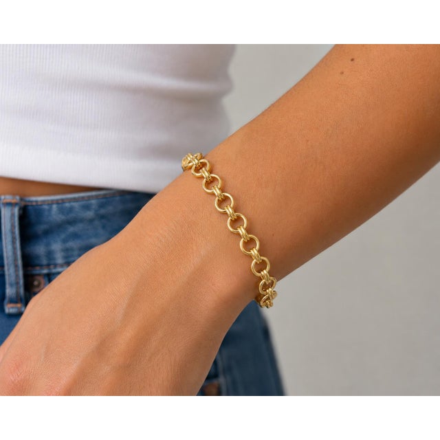 14k Yellow Gold Bracelet, 7.25 In, 32.74 g