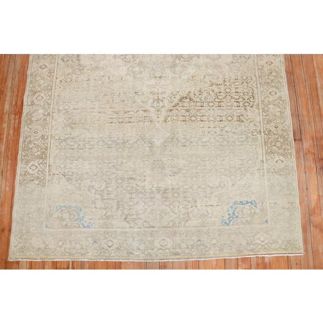 Antique Accent Pale Persian Malayer Rug - 4'5" x 6'6" For Sale In New York - Image 6 of 10