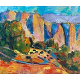 Contemporary Fauvist California Mountain Landscape Plein Air Original Painting For Sale