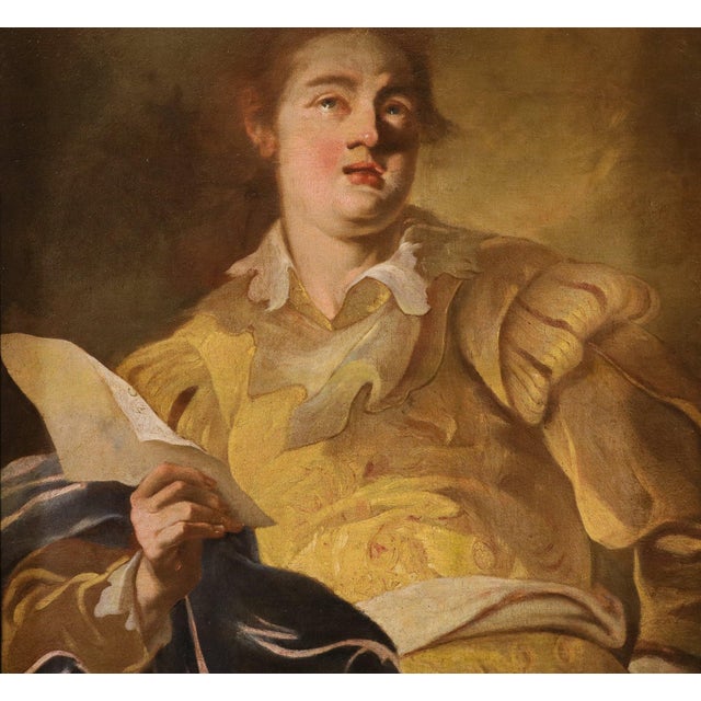 Claude Vignon, Portrait of the Singer, 1625, Oil on Canvas For Sale - Image 7 of 15