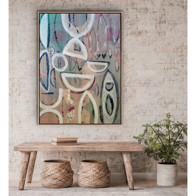 “Bauble” Original 40"x30" Abstract Framed Painting by Pamela Harmon For Sale - Image 4 of 7