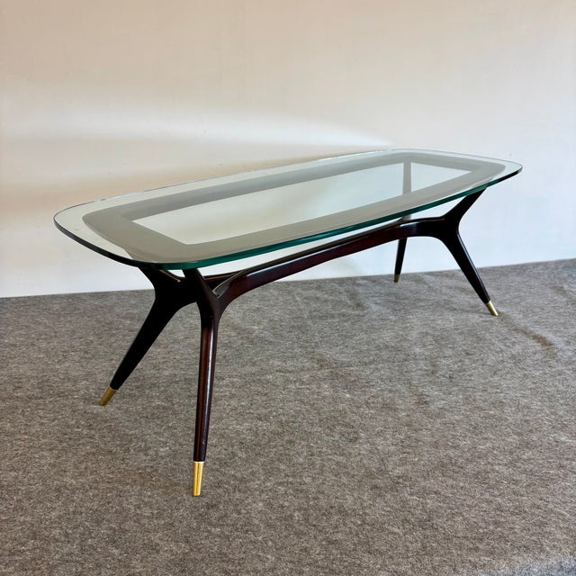 Vintage Coffee Table with Glass Top, 1950s For Sale - Image 13 of 14