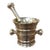 Mid-19th Century French Polished Bronze Mortar With Original Pestle For Sale