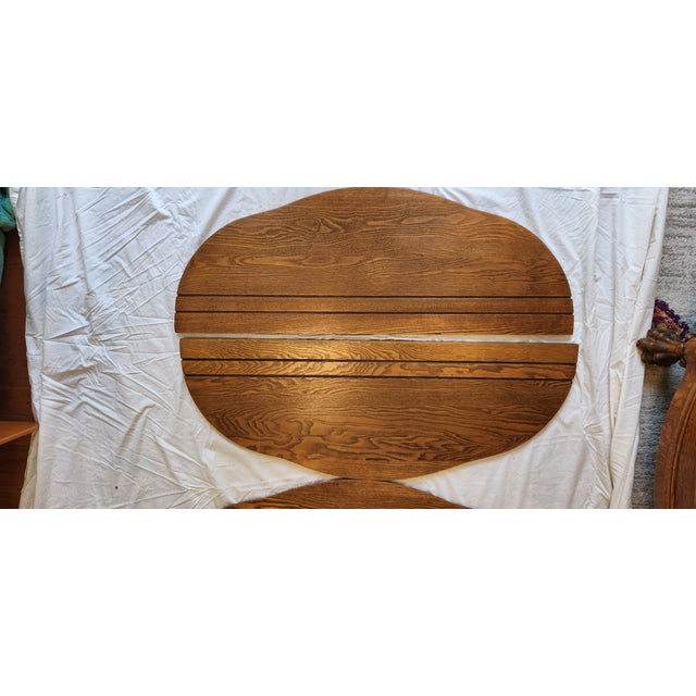 1920s Victorian Golden Tiger Oak Curio Curved 3 Bow Front For Sale - Image 16 of 18