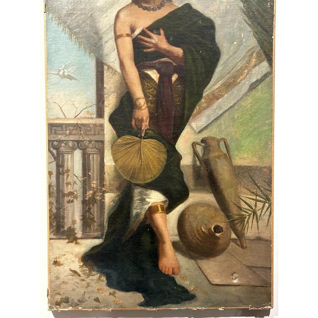 Art Nouveau Figure of Woman, Painting For Sale - Image 3 of 5