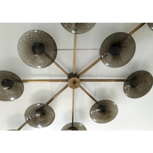 21st Century Dieci Bronze Smoky Bubbles Murano Flush Mount by Fabio LTD For Sale - Image 6 of 11