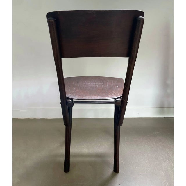 1930s Wooden Bistro Chair from Jacob & Josef Kohn, 1930s For Sale - Image 5 of 10