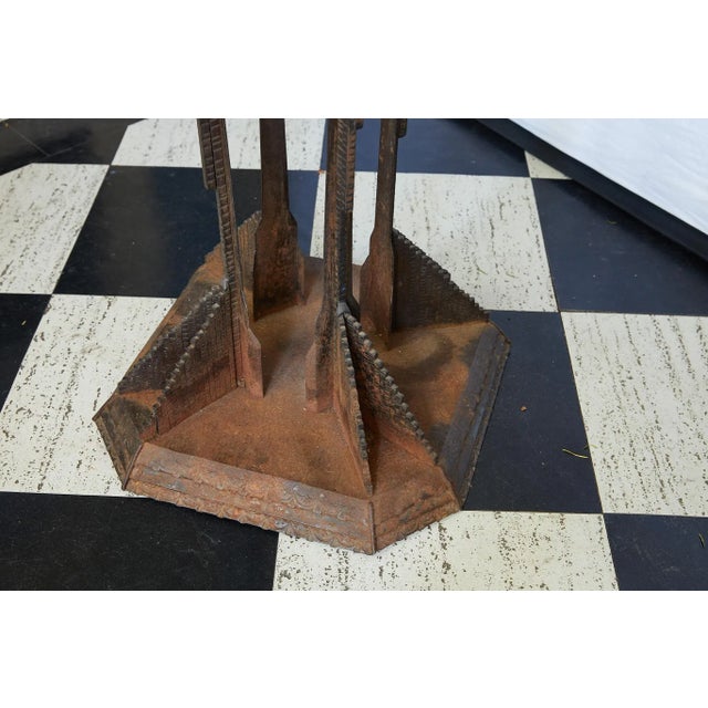 Art Deco Iron Pedestal Planter For Sale - Image 10 of 13