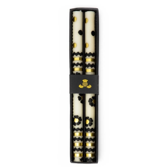 Mid-Century Modern New 12" MacKenzie-Childs Retired Mid-Century Mod Flower Power Dinner Candles- A Pair 12" For Sale - Image 3 of 3