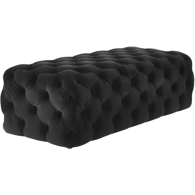The supremely soft velvet and endlessly deep tufting of our Kaylee jumbo ottoman will take center stage in any room. The...