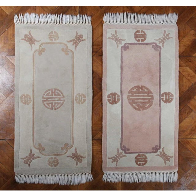 2000 - 2009 Chinese Hand-Knotted Wool Rugs, Set of 2 For Sale - Image 5 of 5