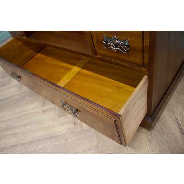Brown Antique British Edwardian Dressing Chest, 1900s For Sale - Image 8 of 10