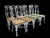 Restored Set Vintage Aesthetic Chinoiserie Faux Bamboo Cast Metal Dining Chairs 8 For Sale In Philadelphia - Image 6 of 7