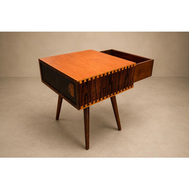 Brazilian Modern Accent Table in Rosewood & Pau Marfim by Cimo, Brazil, 1950s For Sale In New York - Image 6 of 18