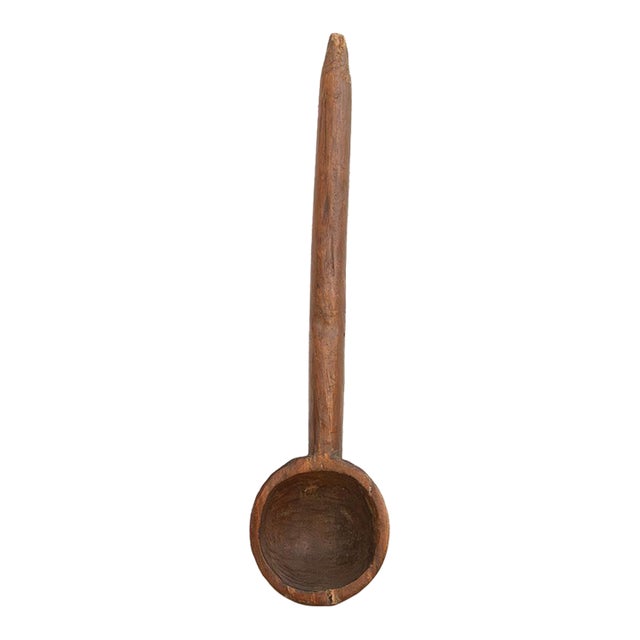 Primitive Folk Art Wooden Scoop For Sale