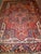 Antique Persian Heriz Karajah Rug, Hand-Knotted Wool, Geometric Medallion Pattern, Brick-Red & Navy, 9x12 For Sale - Image 10 of 17