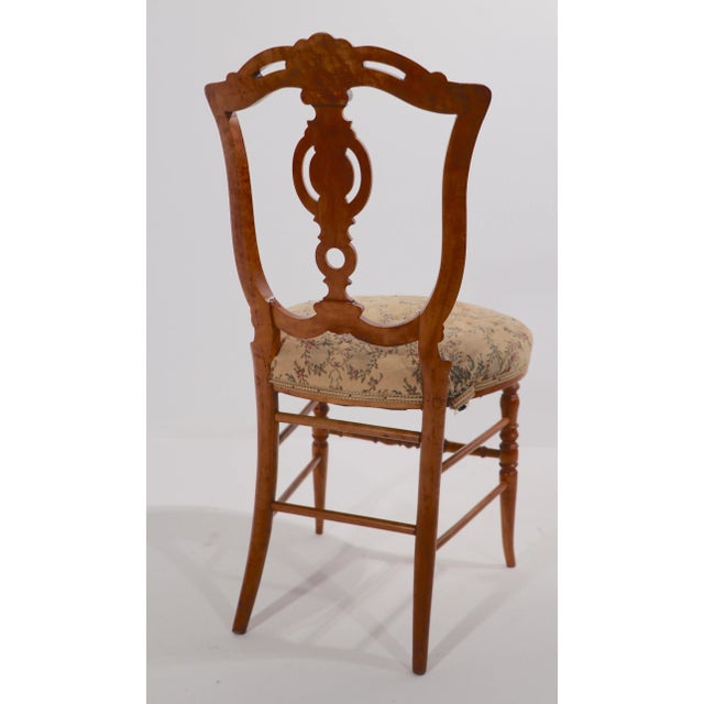 Victorian Side Chair of Birdseye and Tiger Maple 19th C Possibly English For Sale In New York - Image 6 of 12