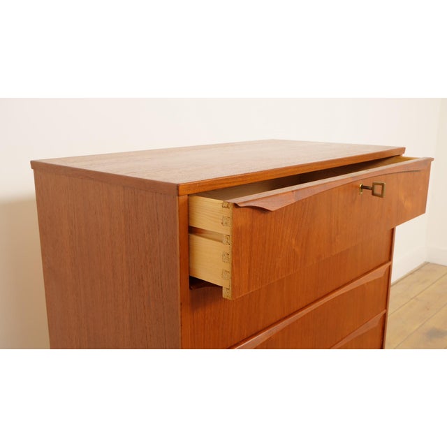 Vintage Danish Chest of Drawers in Teak For Sale - Image 6 of 10