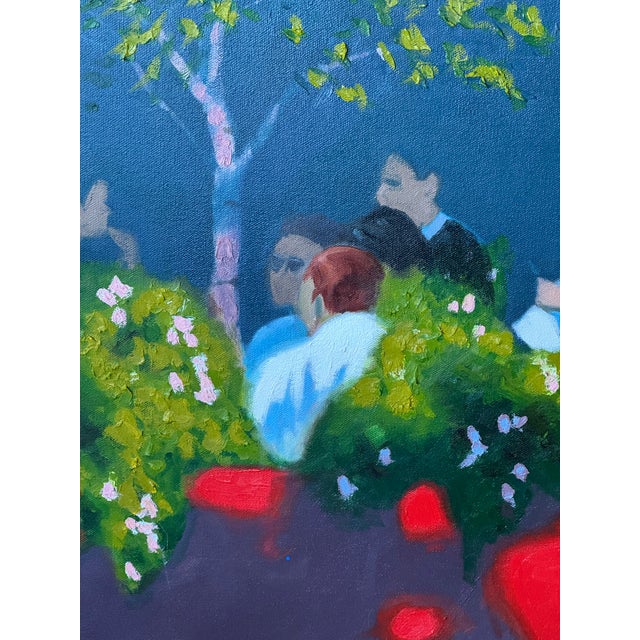 Waiting Tables on Rush Contemporary Oil Painting For Sale - Image 4 of 6