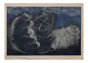 Jean Fautrier, the Night, Original Etching, Mid-20th Century